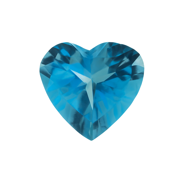 Heart Blue Topaz - December Birthstones