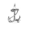 Anchor with Rope Charm in Sterling Silver (35 x 24mm)