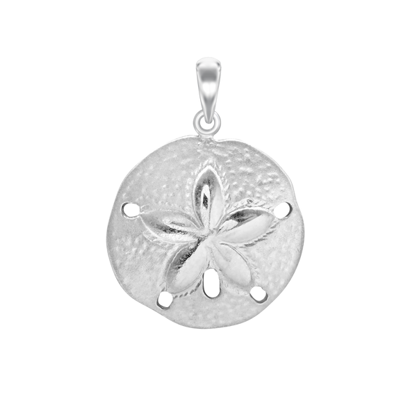 Seashell and Starfish Charm in Sterling Silver (32 x 20mm)