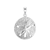 Sand Dollar Charm in Sterling Silver (26 x 18mm)