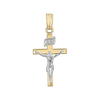 Gold-Filled Two-Tone Crucifix Medallion (3/8 inch - 3/4 inch)