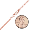 Finished Classic Curb Anklet in 14K Pink Gold (1.23 mm - 3.40 mm)