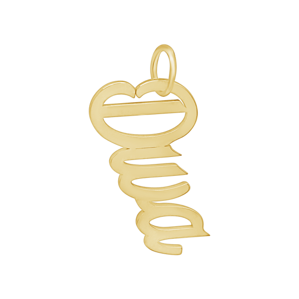 Diva Name Plate Charm in Sterling Silver