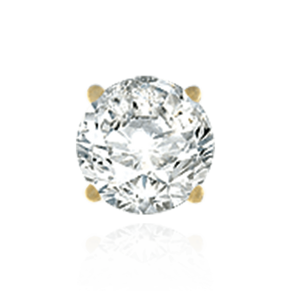 14K Gold Round Four Prong Filigree Earrings with Push Post