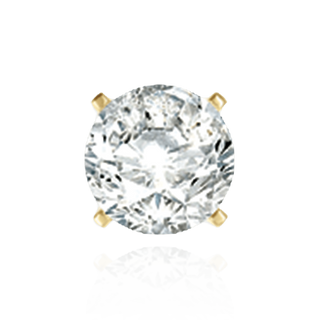 14K Gold, 18K Round Four Prong Heavy Weight Basket Earrings with Screw Post