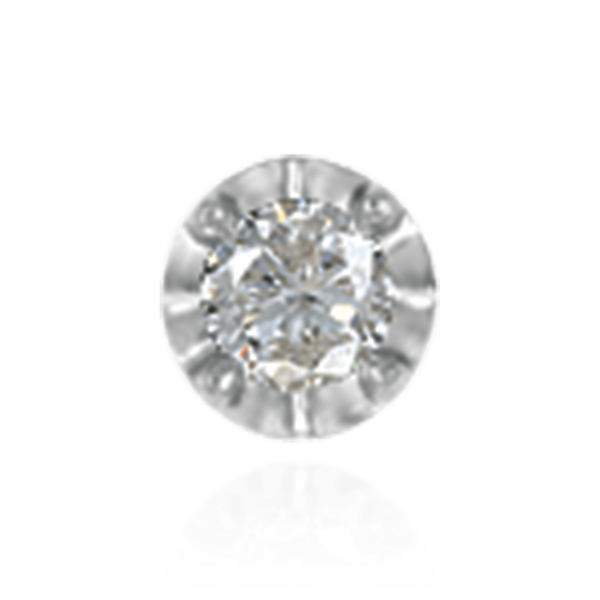 14K Gold Round Four Prong Illusion Top Earrings with Push Post