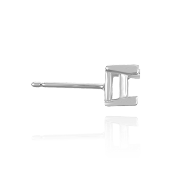 Square V-End Basket Earrings with Push Post