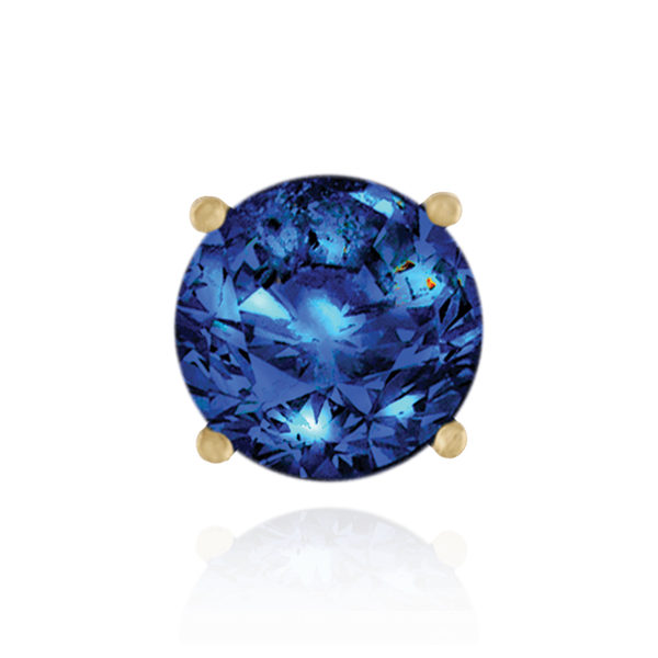 14K Gold Round Four Prong Medium Weight Basket Earrings with Screw Post