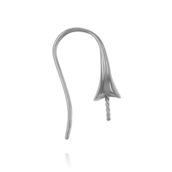 Shepherd Hook with 6 mm Cup (23 x 10 mm) (Pearl Not Included)