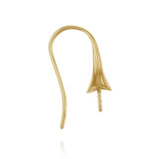 Shepherd Hook with 6 mm Cup (23 x 10 mm) (Pearl Not Included)