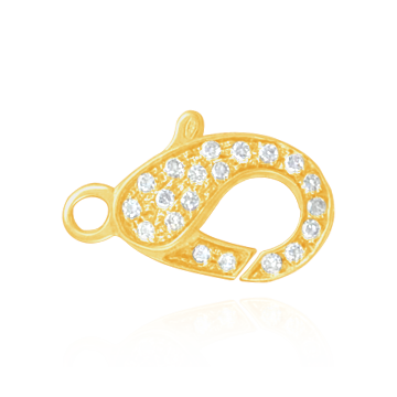 Lobster Locks With Diamonds (11.6 x 21.3 mm)