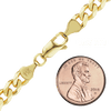 Finished Classic Curb Necklace in 14K Yellow Gold (1.23 mm - 11.00 mm)