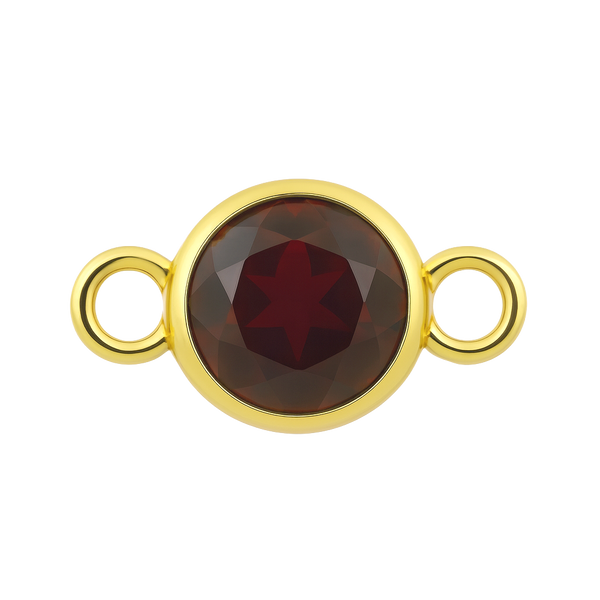 Diamond or Gemstone Bezel Bracelet/Necklace Charm in 14K Yellow Gold