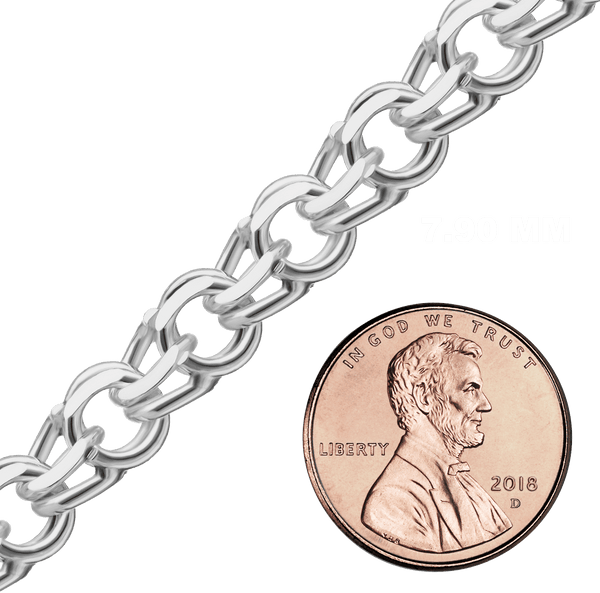 Bulk / Spooled Garibaldi Chain in Sterling Silver (4.40 mm - 7.90 mm)