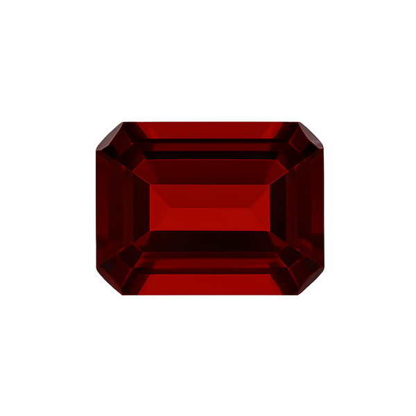 Emerald Shape Garnet - January Birthstones