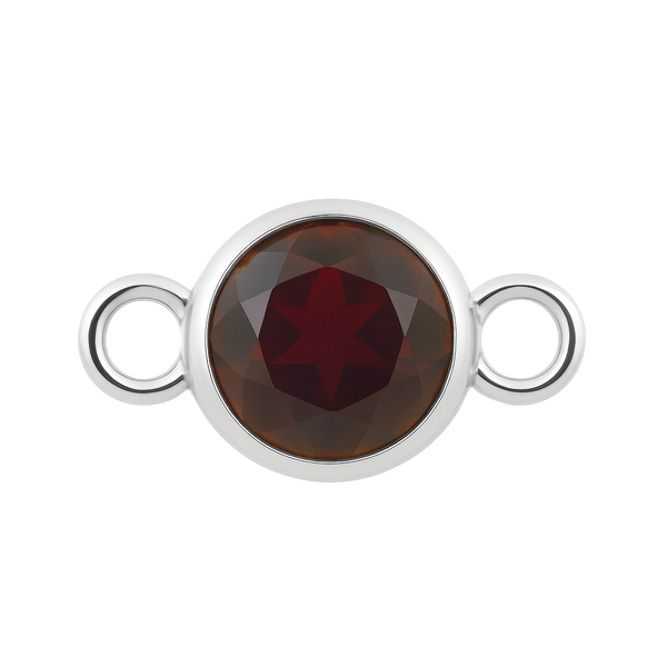 Diamond or Gemstone Bezel Bracelet/Necklace Charm in 14K White Gold