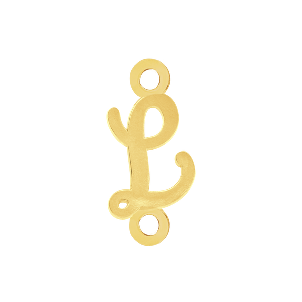 Script Initials with 2 Jump Rings (7 mm)