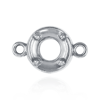 Round Illusion Bezel with Rings in Sterling Silver (1.30 mm - 4.00 mm)