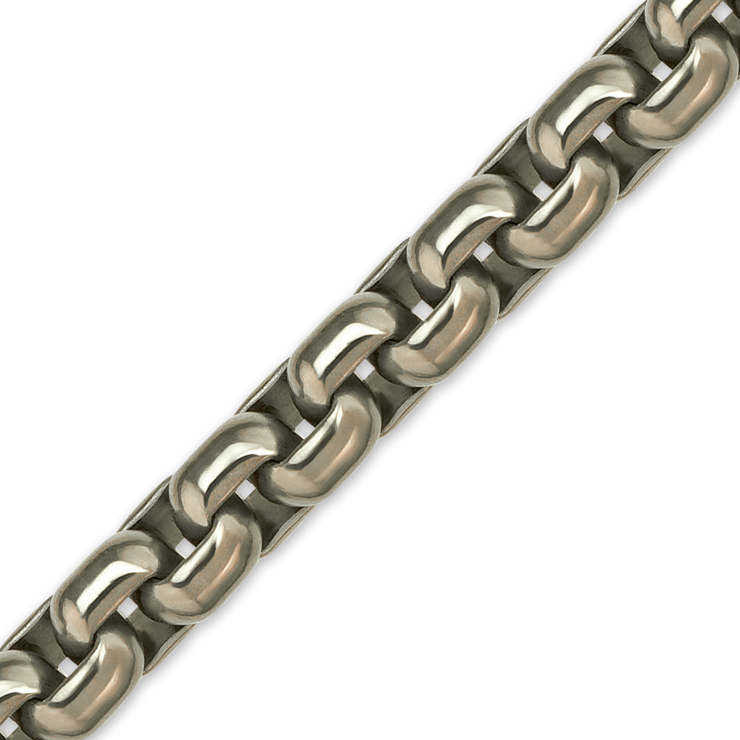 Wholesale Bulk / Spooled Inka Box Chain in Titanium (7.20 mm