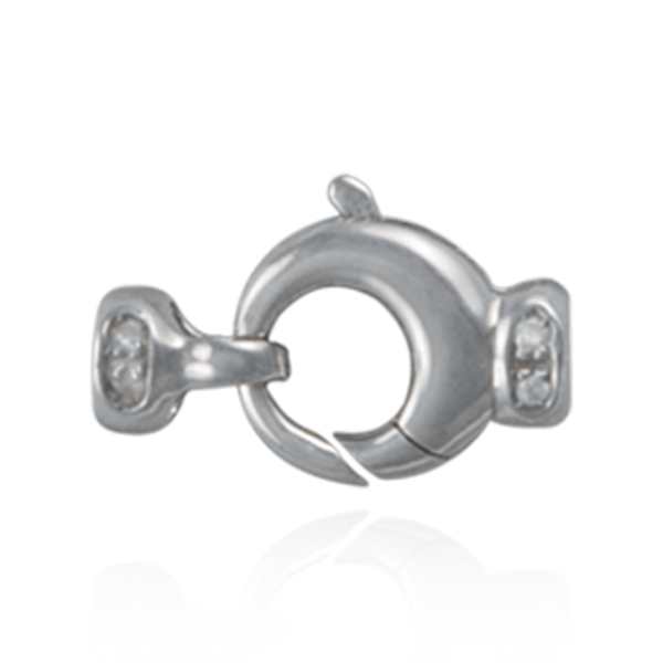 Lobster Pearl Clasps with Diamonds (6.9 x 16.5 mm - 10.8 x 18 mm)