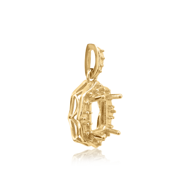 Emerald Cluster Pendant in 14K Gold (6.00 x 4.00 mm - 11.00 x 9.00 mm)