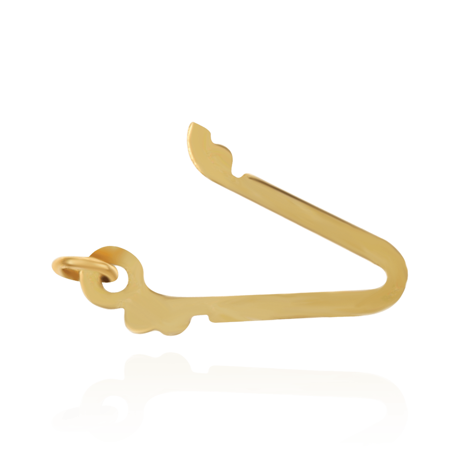 14K Gold Fish Hook for Pearl Clasps (10 x 5 mm - 14 x 6 mm) 14K Yellow Gold / 14 x 6 mm