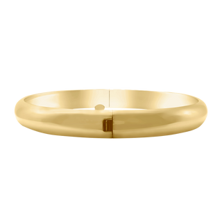 Hinged Bangle Bracelet with Smooth Round Design in Gold Filled