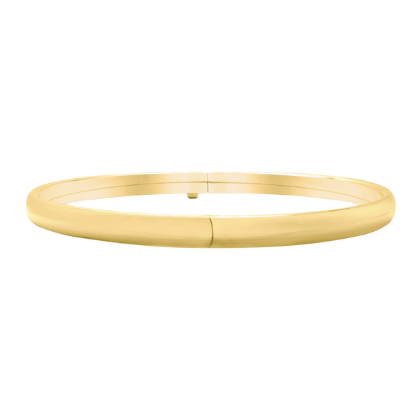 Hinged Bangle Bracelet with Smooth Design in Gold Filled