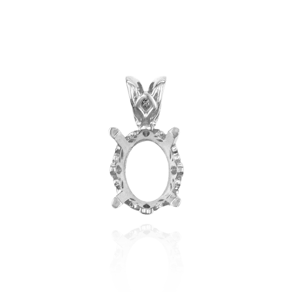 Oval Four Prong Double Wire Pendants in 14K Gold (5.00 x 3.00 mm - 22.00 x 16.00 mm)