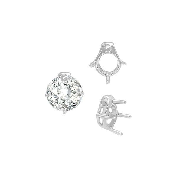 Four Prong Round Slider in 14K Gold (5.50 mm - 10.00 mm)