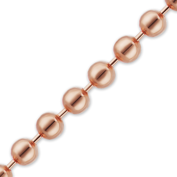 Bulk / Spooled Round Bead Chain in 14K & 18K Pink Gold (1.50 mm - 2.00 mm)
