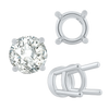 Four Prong Heavy High Setting in Sterling Silver (4.50 mm - 9.00 mm)