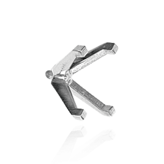 Four Prong Emerald Shape Tiffany Settings With Peg in 14K Gold (4.50 x 3.50 mm - 11.00 x 9.00 mm)