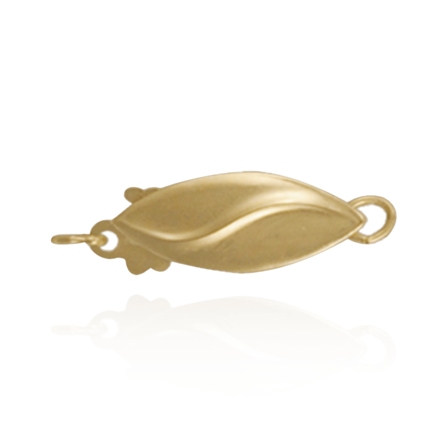 14K Gold Fish Hook Oval Pearl Clasp (14 mm)