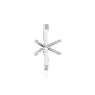 Six Prong Marquise Shape Tiffany Settings With Peg in 18K White Gold (5.00 x 2.25 mm - 13.00 x 6.00 mm)