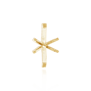 Six Prong Marquise Shape Tiffany Settings With Peg in 14K Gold (4.25 x 1.75 mm - 17.00 x 9.00 mm)