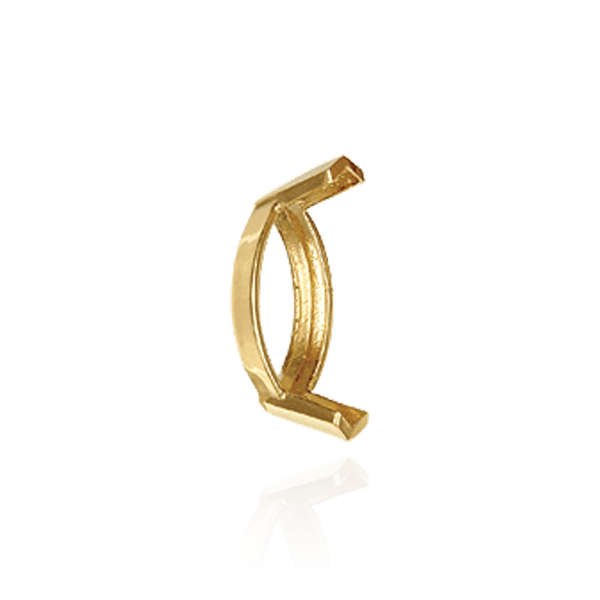 V-End Marquise Shape Single Base Settings in 14K Gold (3.50 x 1.50 mm - 14.00 x 7.00 mm)