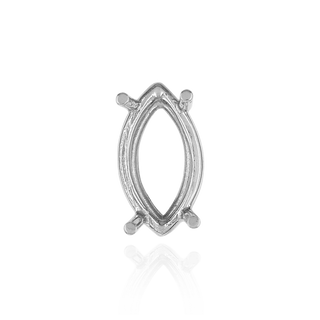 Four Prong Marquise Shape Wire Basket Settings in Sterling Silver (7.00 x 4.00 mm - 16.00 x 8.00 mm)
