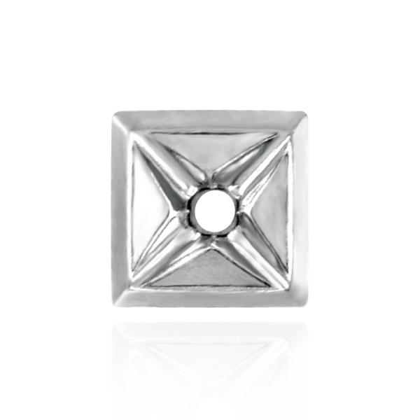 Square Plates for Round Stone with Patterned Top (7.00 mm - 8.00 mm)