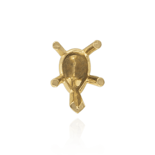 V-End Pear Shape Solitaire Settings in 14K Gold (5.00 x 3.00 mm - 15.00 x 9.00 mm)