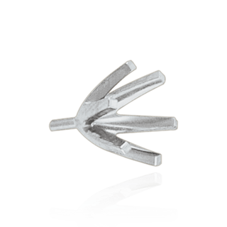 Six Prong Round Tiffany Settings With Peg in Sterling Silver (4.00 mm - 8.00 mm)