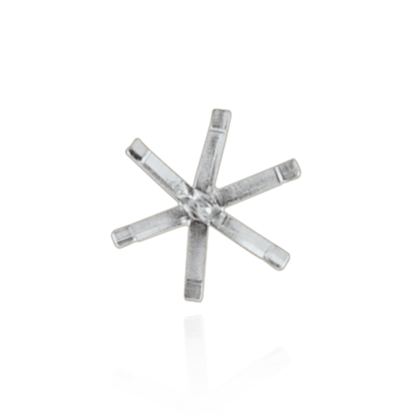 Six Prong Round Heavy High Tiffany Settings With Peg in 14K Gold (Casting) (3.25 mm - 9.25 mm)