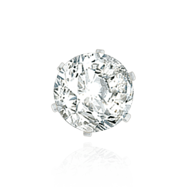 Six Prong Round Heavy High Tiffany Settings With Peg in 14K Gold (Casting) (3.25 mm - 9.25 mm)