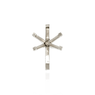 Six Prong Pear Shape Tiffany Settings With Peg in 18K Gold (4.25 x 2.50 mm - 9.75 x 6.50 mm)