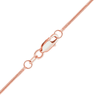 Finished Round Snake Anklet in 14K Pink Gold (1.00 mm)