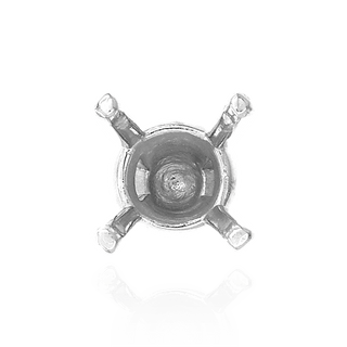 Four Prong Round Tapered Solitaire Settings in 18K Gold (5.00 mm - 17.50 mm)