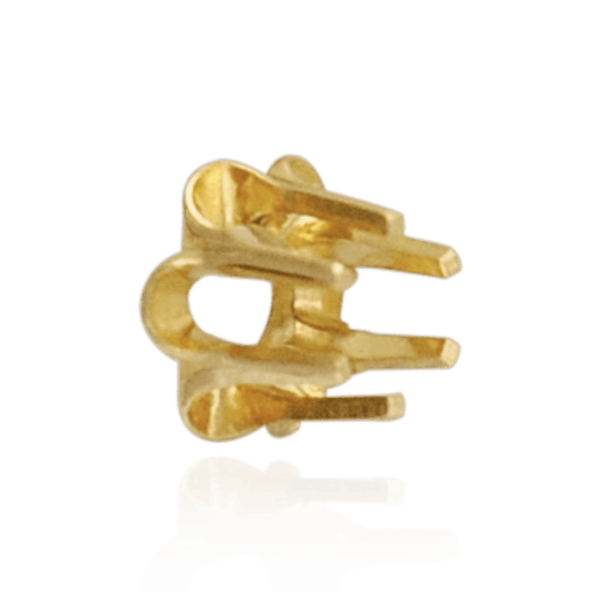 Six Prong Round Scalloped Settings in 14K Gold (1.30 mm - 5.20 mm)