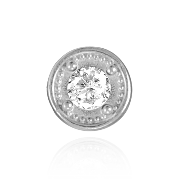 Round Fancy Heavy Sliders in Sterling Silver (3.60 mm - 7.25 mm)