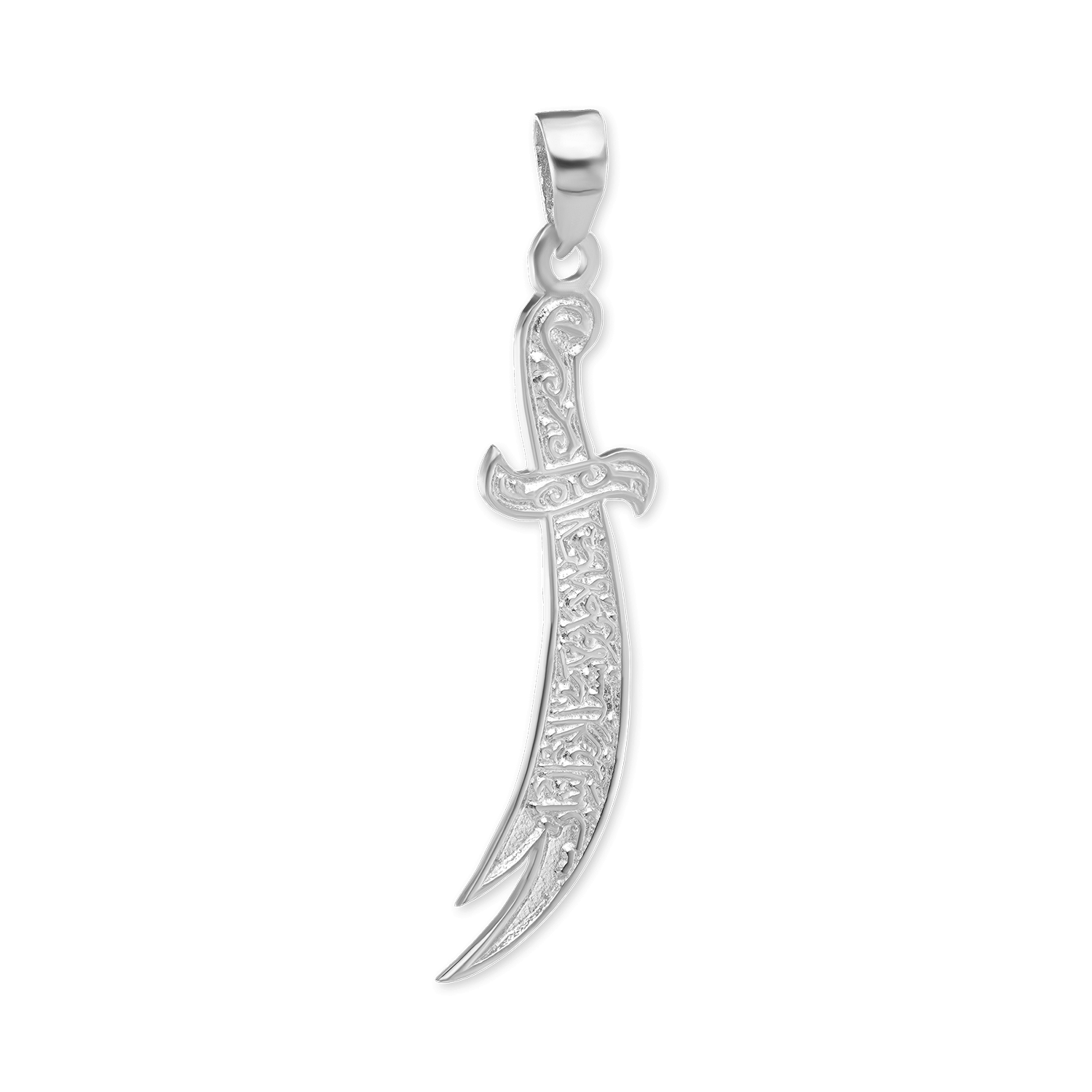 Wholesale Sterling Silver Zulfiqar Sword Pendant (33 x 7 mm - 55 x