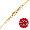 Finished Paperclip Cable Anklet in 14K Yellow Gold (1.30 mm - 7.80 mm)